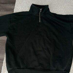 Brandy Melville dark green quarter zip
